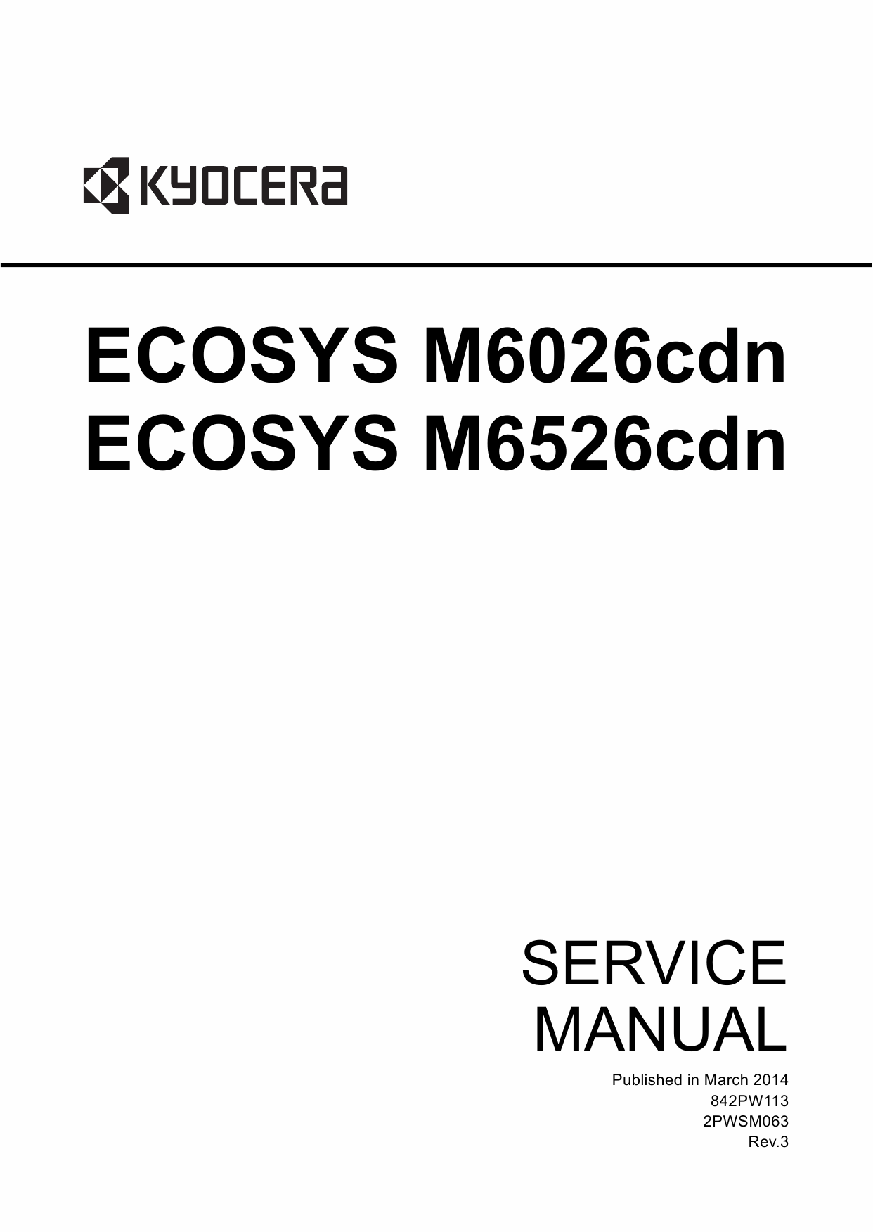 KYOCERA ColorMFP ECOSYS-M6026cdn M6526cdn Service Manual-1